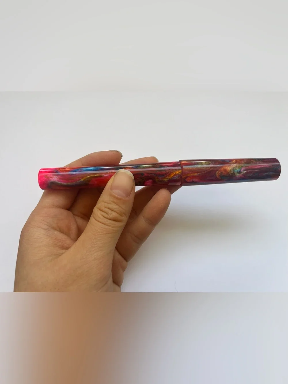 New Just Turnings Fountain Pen Resin Turnt Pen Co Daybreak Rainbow Broad Nib